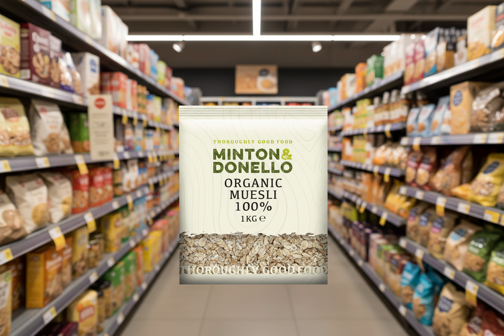 6 x Minton & Donello Organic Muesli 100% Organic - 1000g