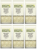 6 x Minton & Donello Organic Pearl Barley Flakes - 500g
