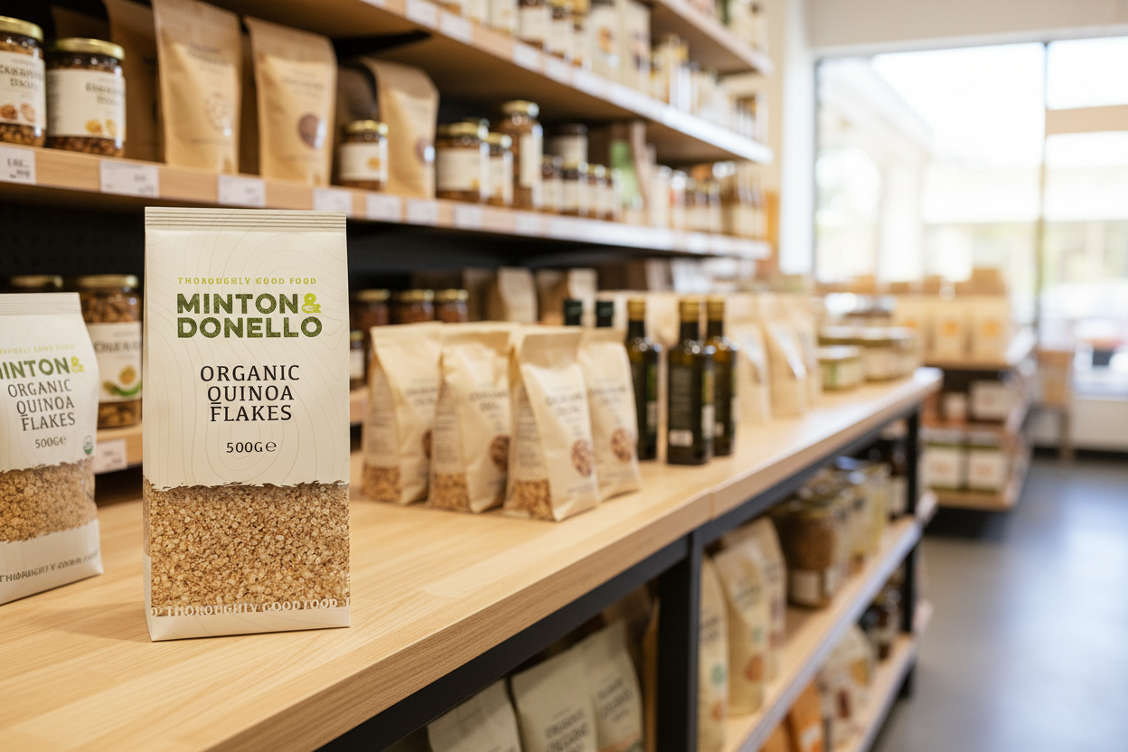 6 x Minton & Donello Organic Quinoa Flakes - 500g