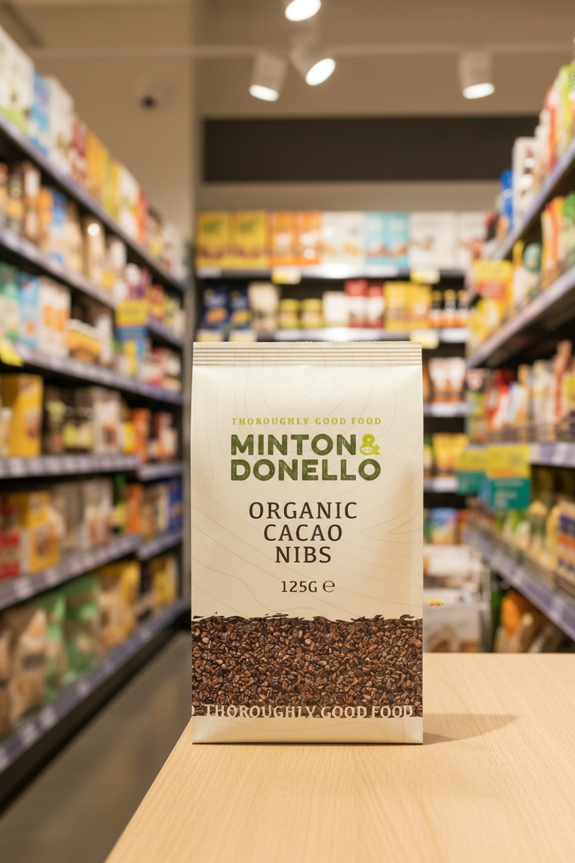 6 x Minton & Donello Cacao Nibs (Organic) - 125g