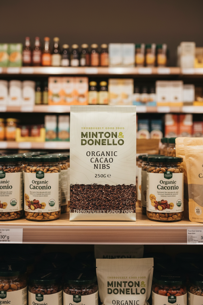 6 x Minton & Donello Cacao Nibs (Raw, Organic) - 250g