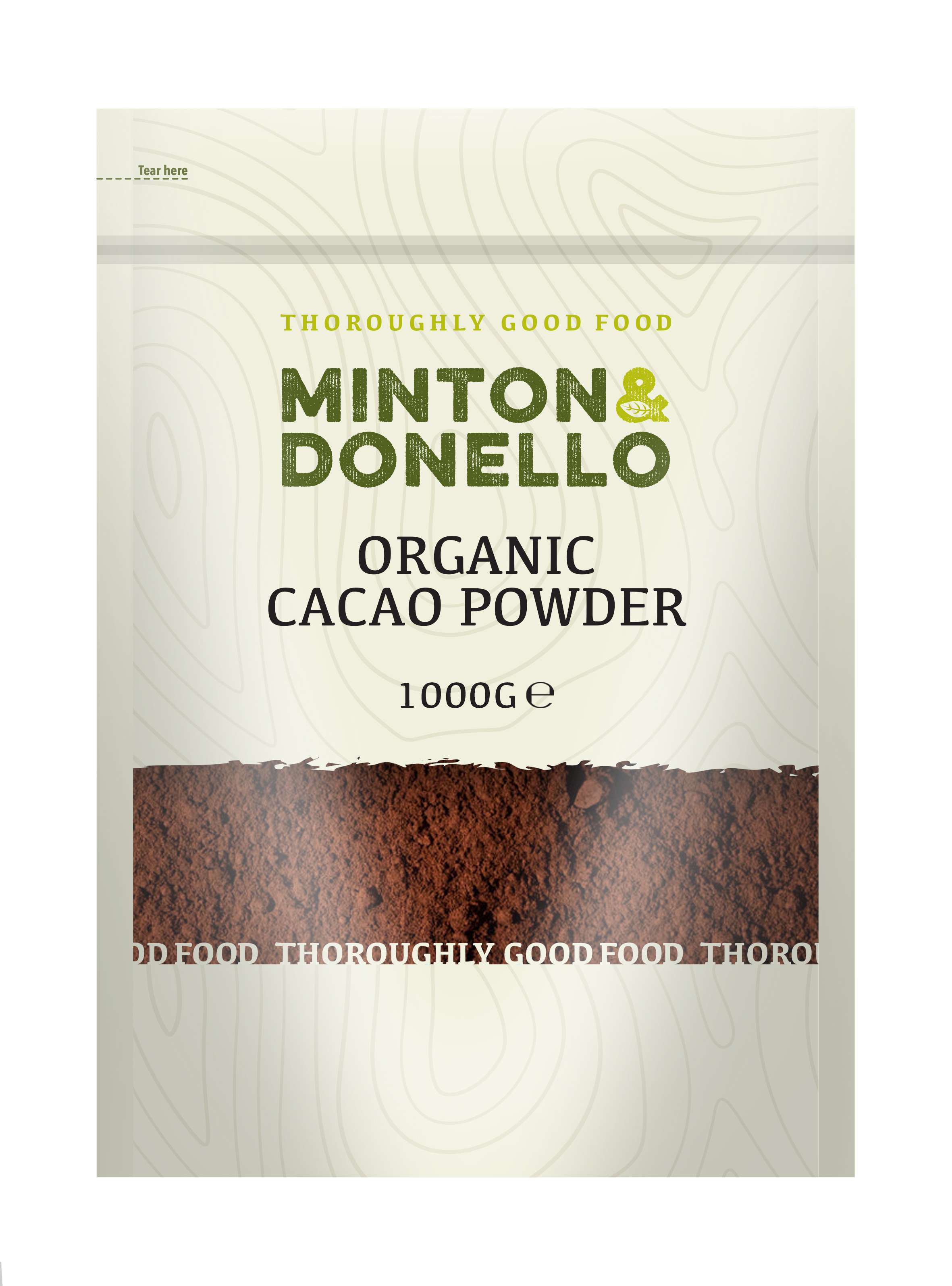 6 x Minton & Donello Cacao Powder (Organic) - 1000g