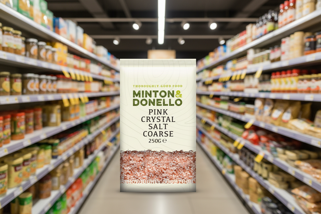 6 x Minton & Donello Pink Crystal Salt Coarse - 250g