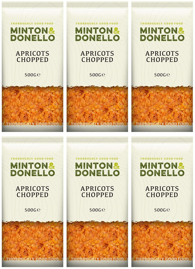 6 x Minton & Donello Apricots Chopped - 500g