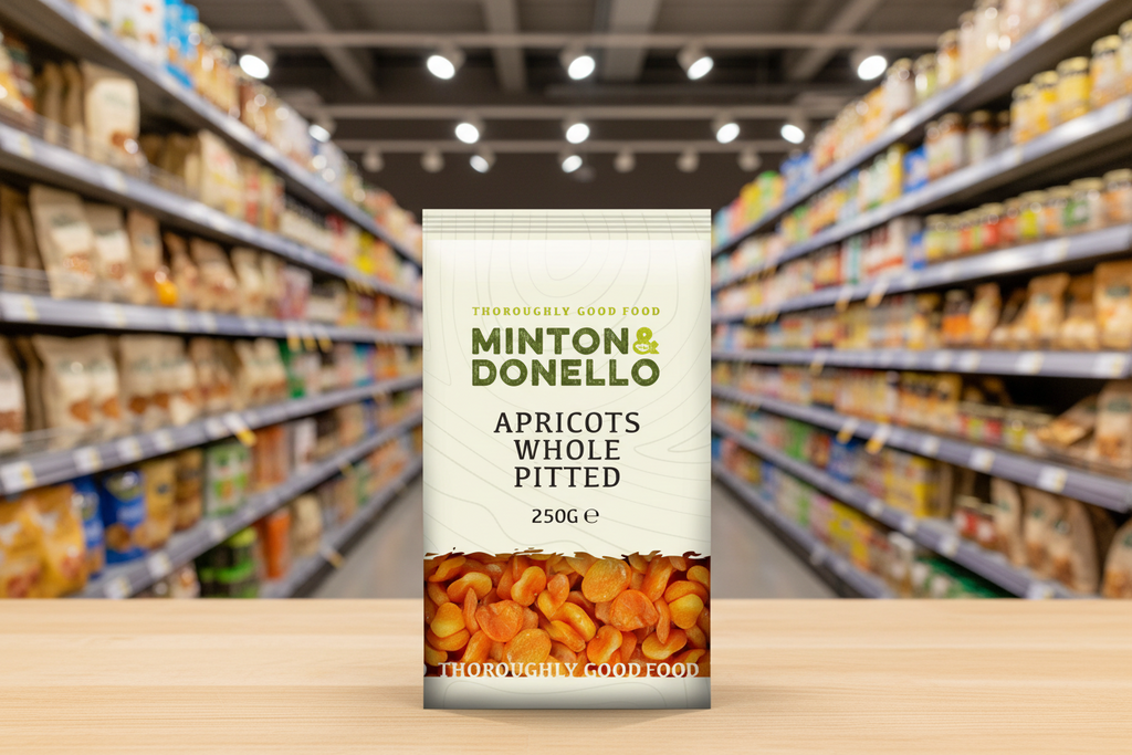 6 x Minton & Donello Apricots Whole Pitted - 250g