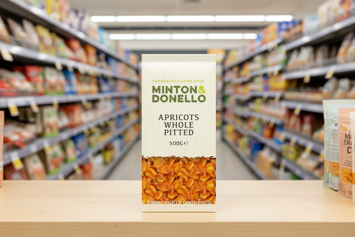 6 x Minton & Donello Apricots Whole Pitted - 500g