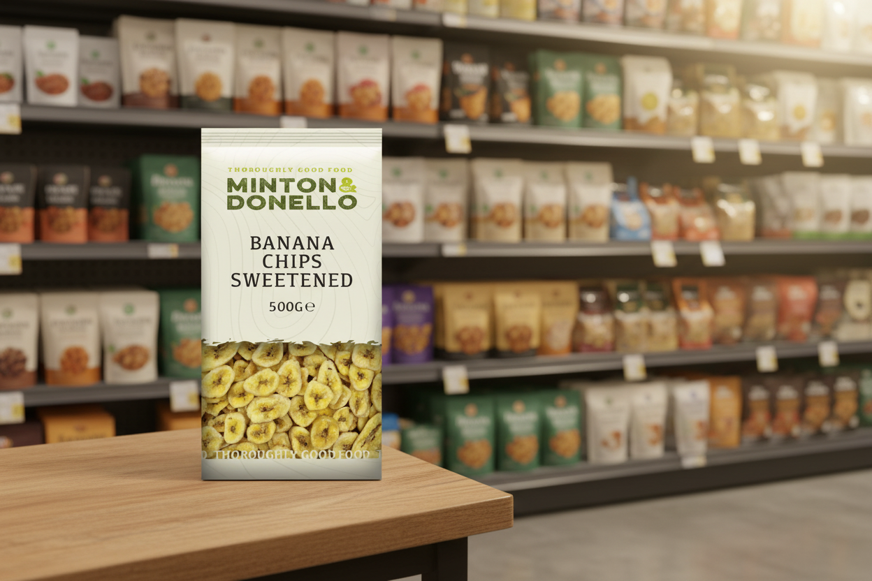 6 x Minton & Donello Banana Chips Sweetened - 500g