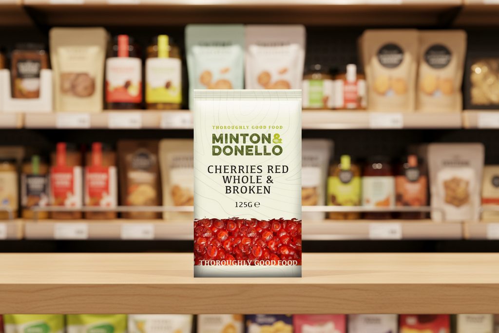 6 x Minton & Donello Cherries Red Whole & Broken - 125g