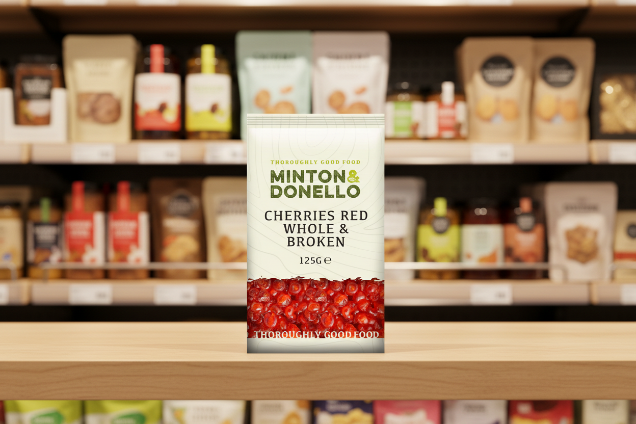 6 x Minton & Donello Cherries Red Whole & Broken - 125g
