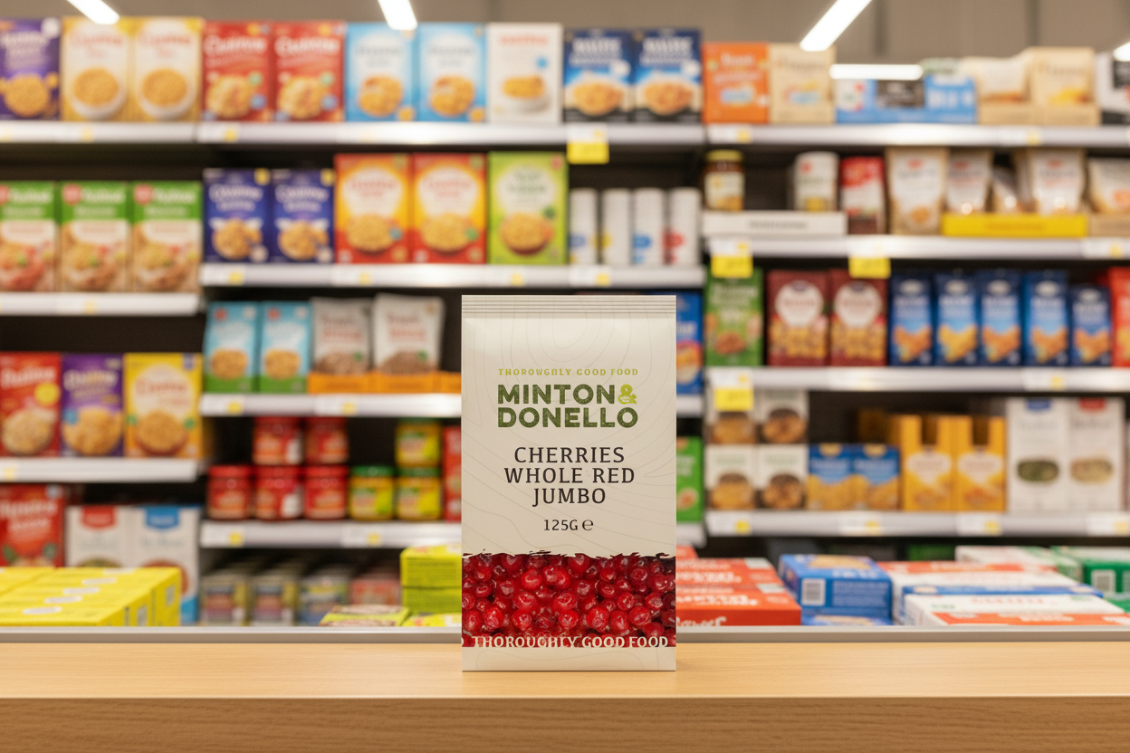 6 x Minton & Donello Cherries Whole Red Jumbo - 125g
