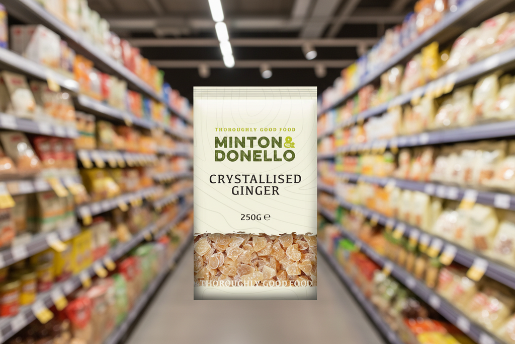 6 x Minton & Donello Crystalized Ginger Diced - 250g