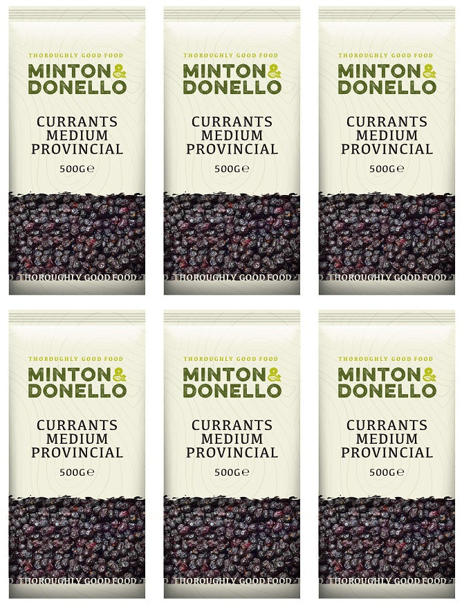 6 x Minton & Donello Currants Medium Provincial - 500g