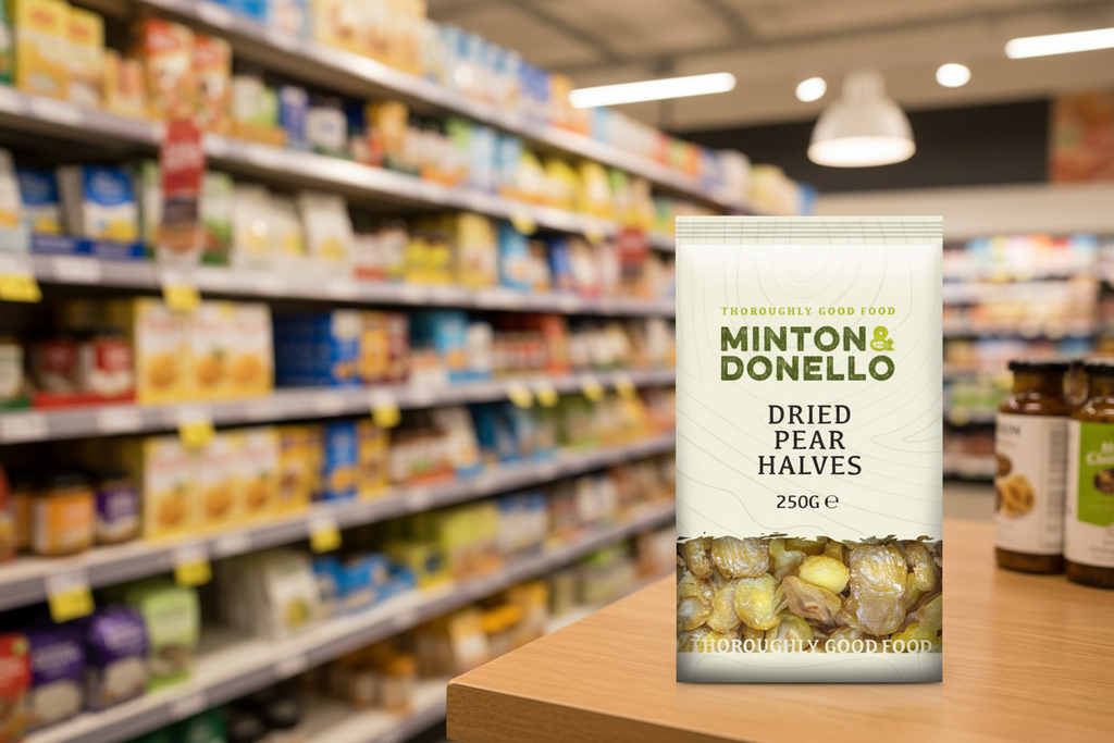 6 x Minton & Donello Dried Pear Halves - 250g
