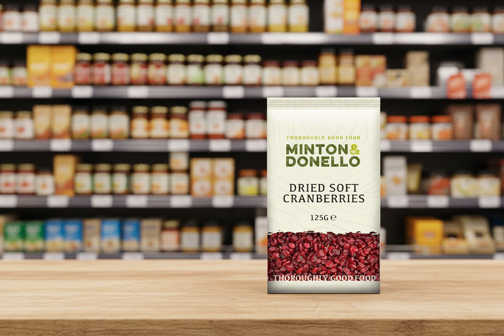 6 x Minton & Donello Dried Soft Cranberries - 125g