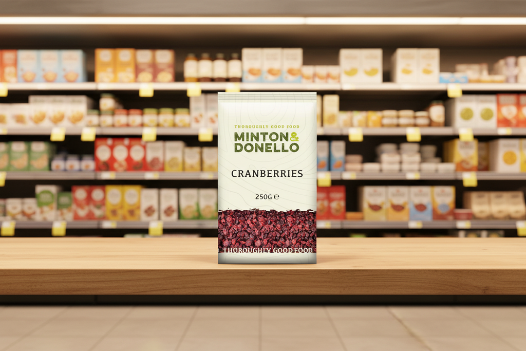 6 x Minton & Donello Dried Soft Cranberries - 250g