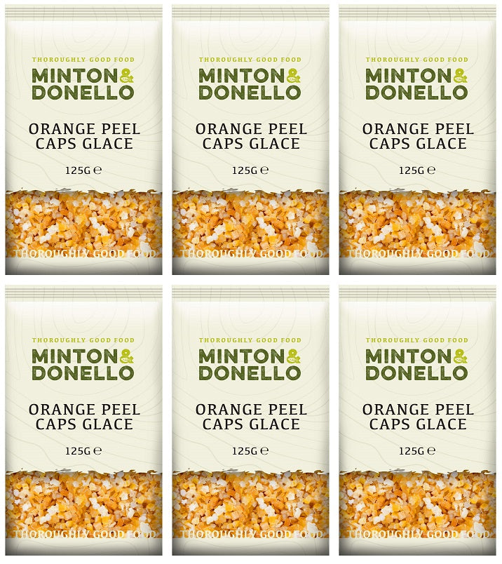 6 x Minton & Donello Orange Peel Caps Glace - 125g