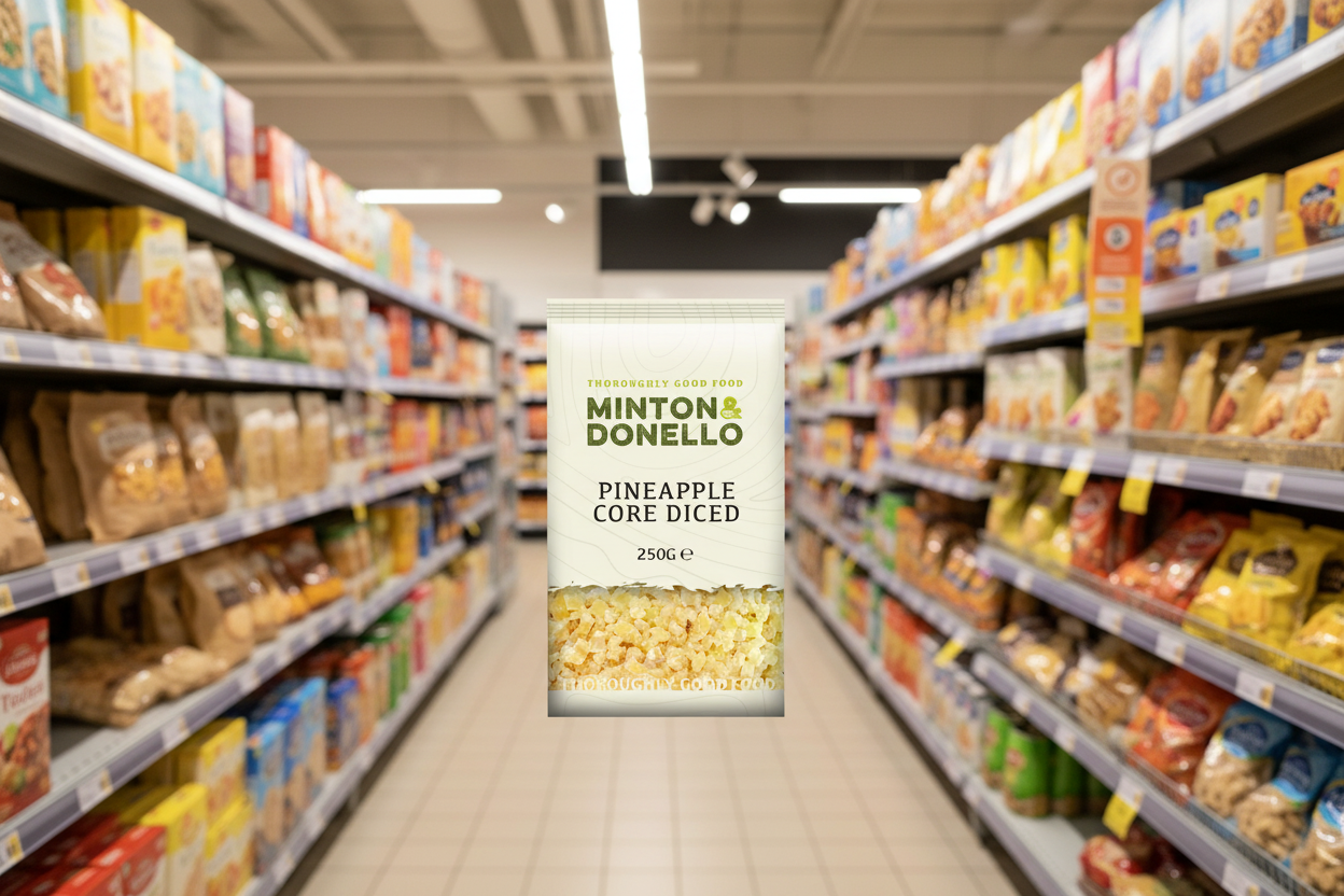 6 x Minton & Donello Pineapple Core Diced - 250g