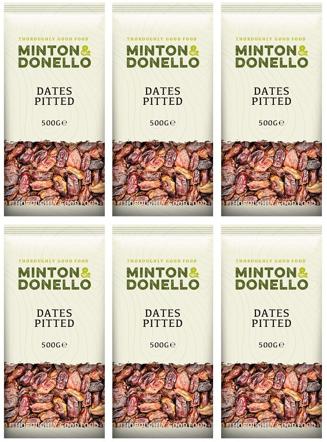 6 x Minton & Donello Pitted Dates - 500g