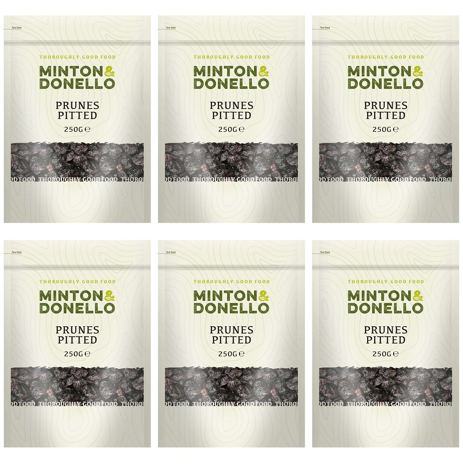 6 x Minton & Donello Prunes Pitted - 250g