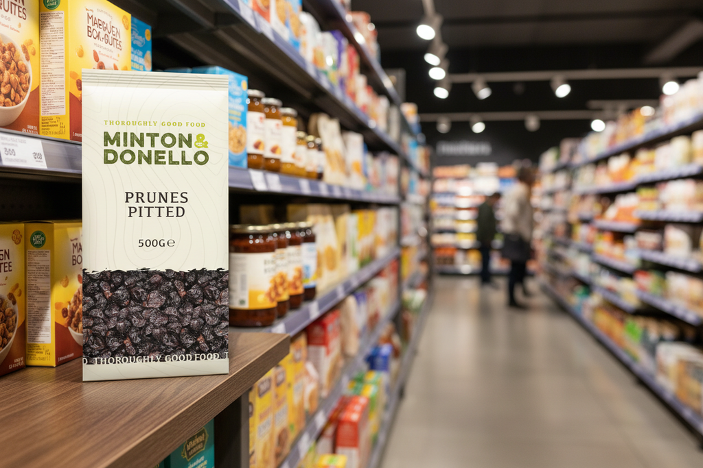6 x Minton & Donello Prunes Pitted - 500g