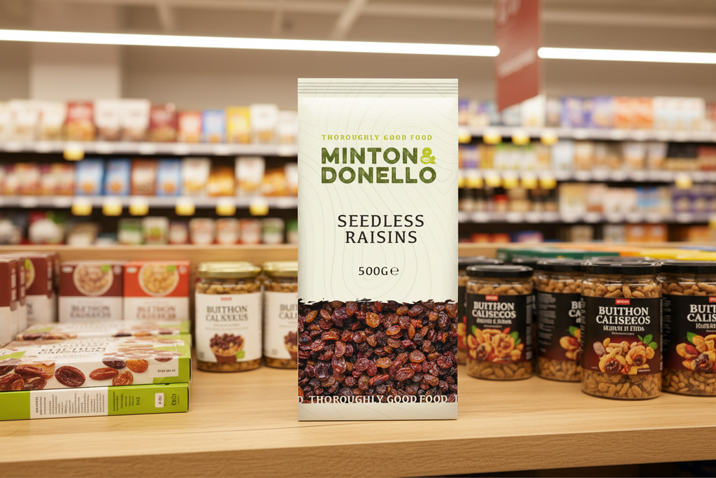 6 x Minton & Donello Seedless Raisin - 500g