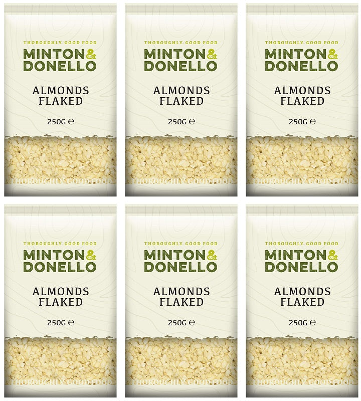 6 x Minton & Donello Almonds Flaked - 250g