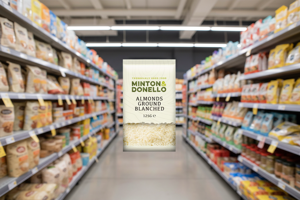 6 x Minton & Donello Almonds Ground Blanched - 125g