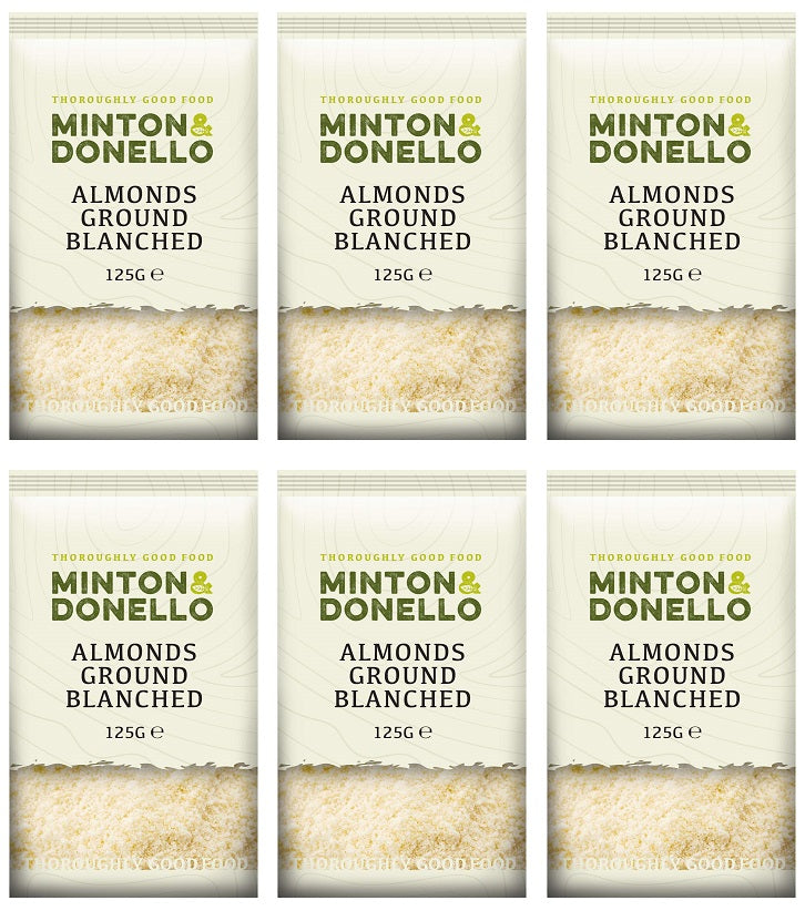 6 x Minton & Donello Almonds Ground Blanched - 125g