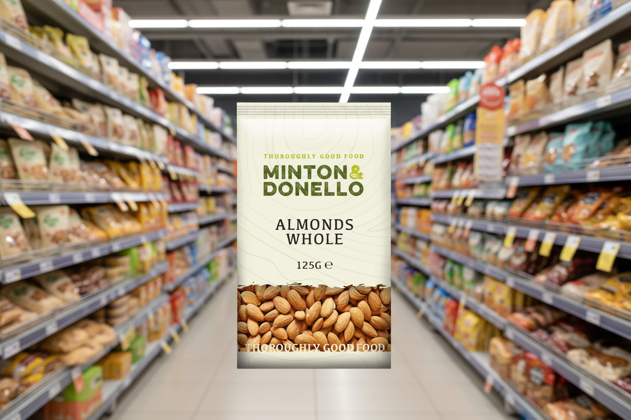 6 x Minton & Donello Almonds Whole - 125g