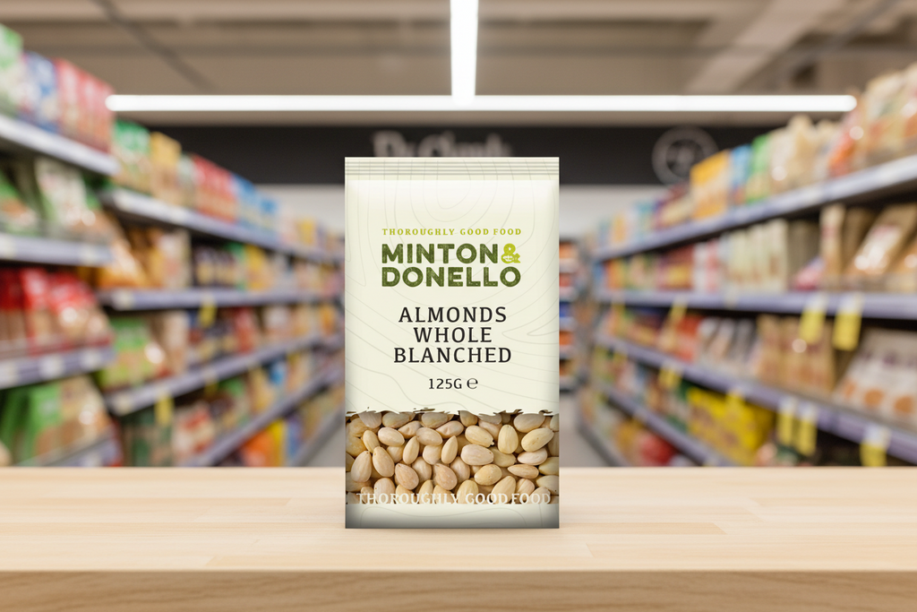 6 x Minton & Donello Almonds Whole Blanched - 125g