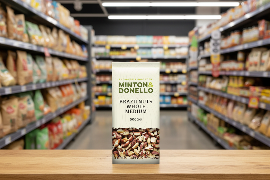 6 x Minton & Donello Brazilnuts Whole Medium - 500g