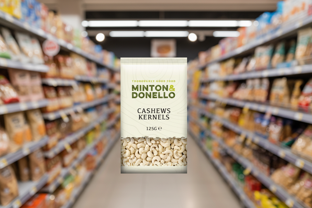 6 x Minton & Donello Cashews Kernels - 125g