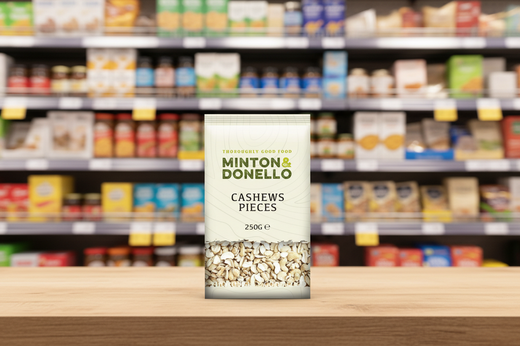 6 x Minton & Donello Cashews Pieces - 250g
