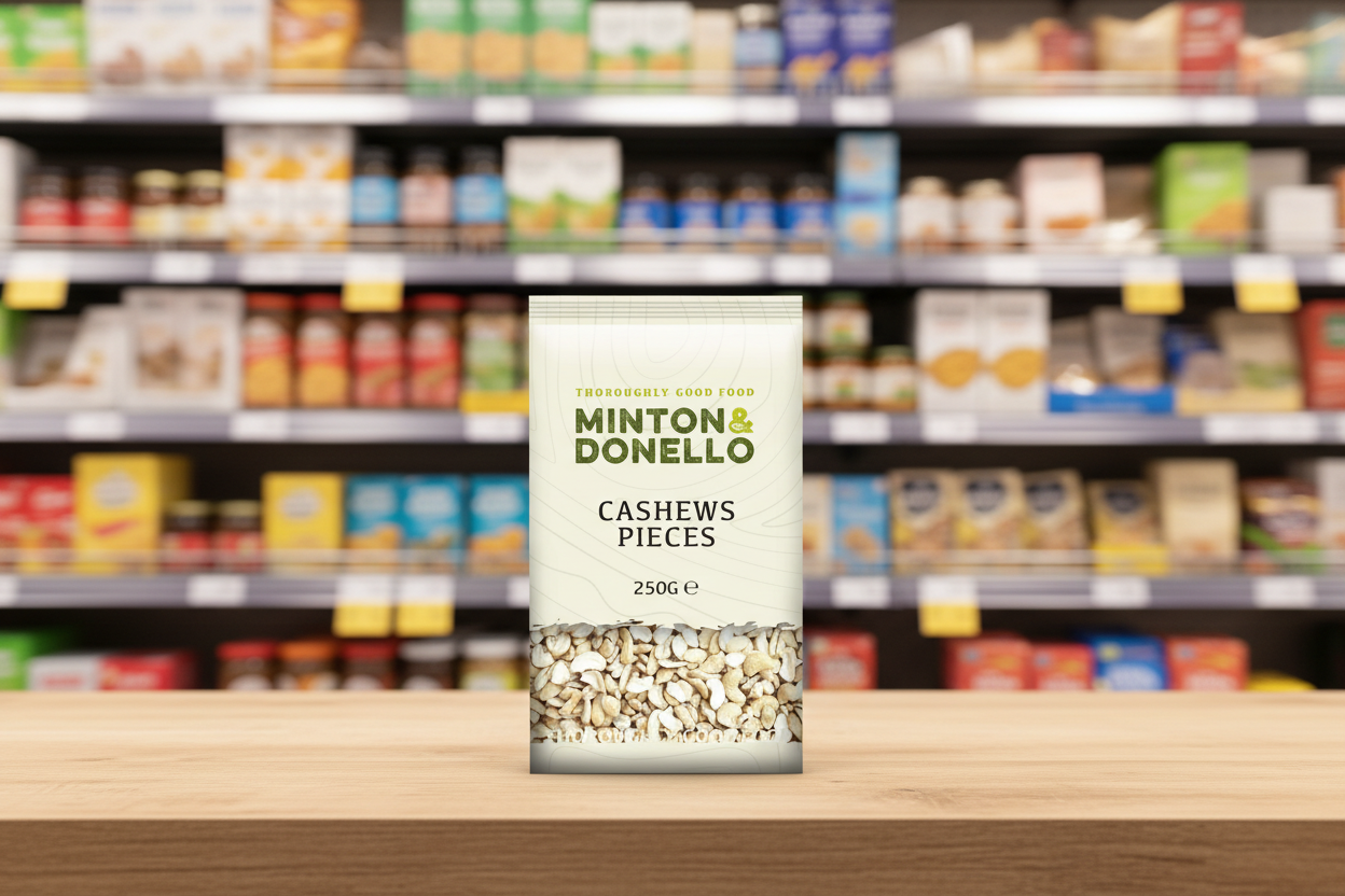 6 x Minton & Donello Cashews Pieces - 250g