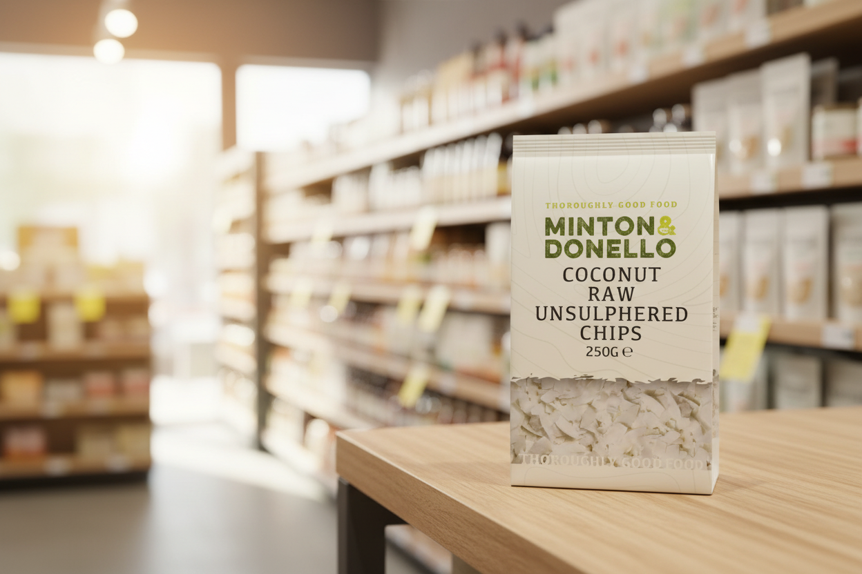 6 x Minton & Donello Coconut Toasted Unsweetened Chips - 125g