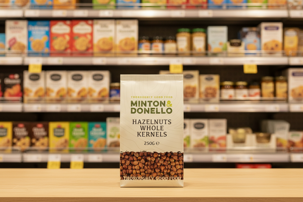 6 x Minton & Donello Hazelnuts Whole Kernels - 250g
