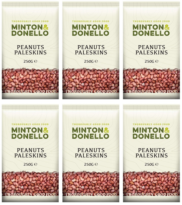 6 x Minton & Donello Peanuts Paleskins - 250g