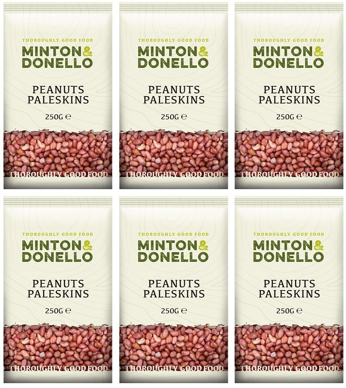 6 x Minton & Donello Peanuts Roasted & Salted - 125g