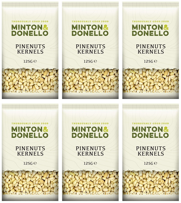 6 x Minton & Donello Pinenuts Kernels - 125g