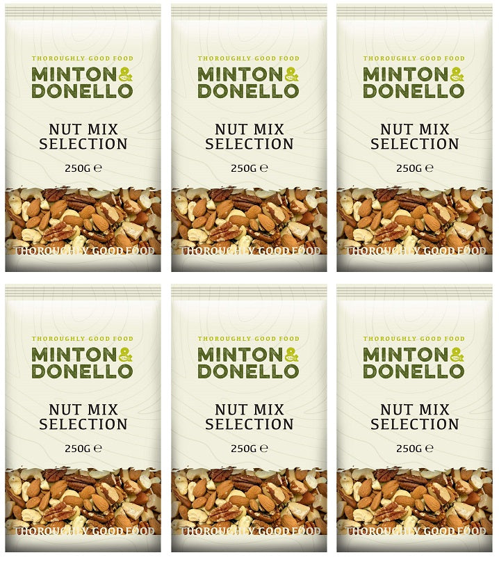 6 x Minton & Donello Nut Mix Selection - 250g