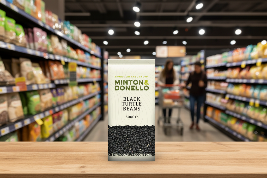 6 x Minton & Donello Black Turtle Beans - 500g