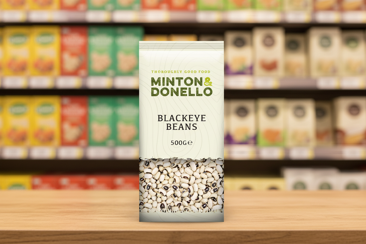 6 x Minton & Donello Blackeye Beans - 500g