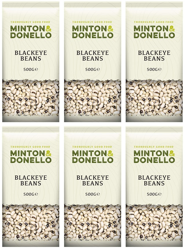 6 x Minton & Donello Blackeye Beans - 500g
