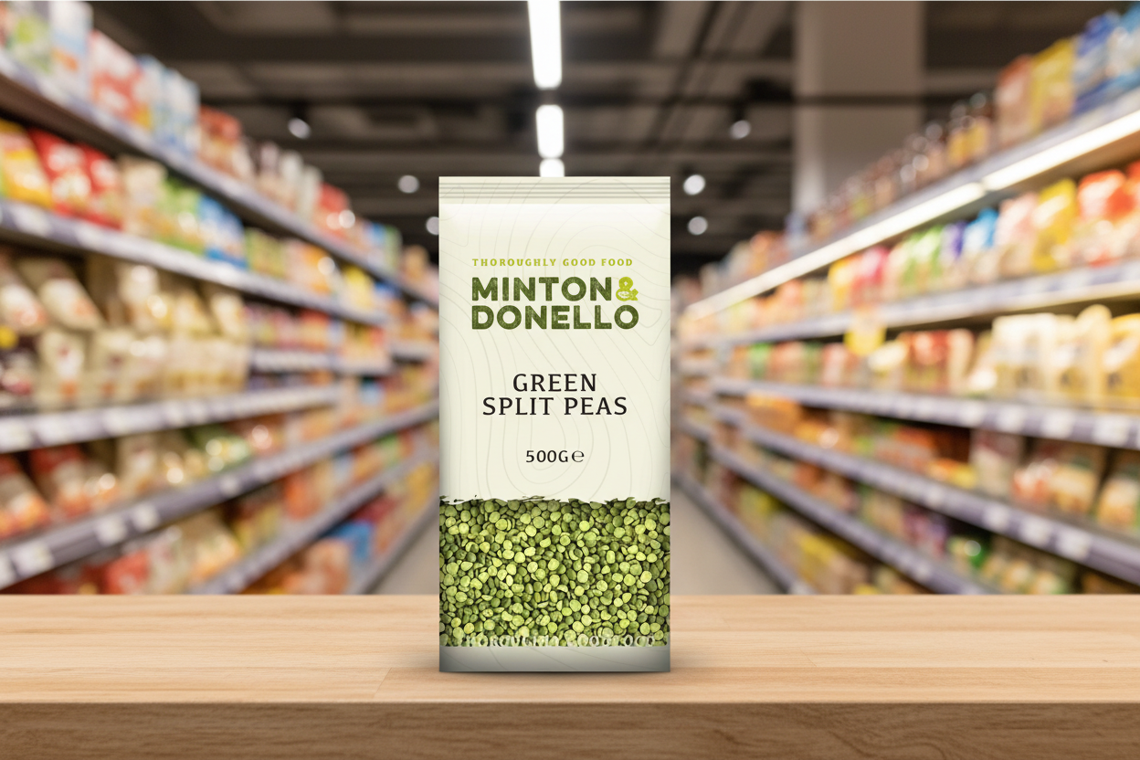 6 x Minton & Donello Green Split Peas - 500g