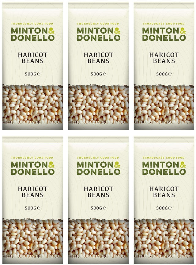 6 x Minton & Donello Haricot Beans - 500g