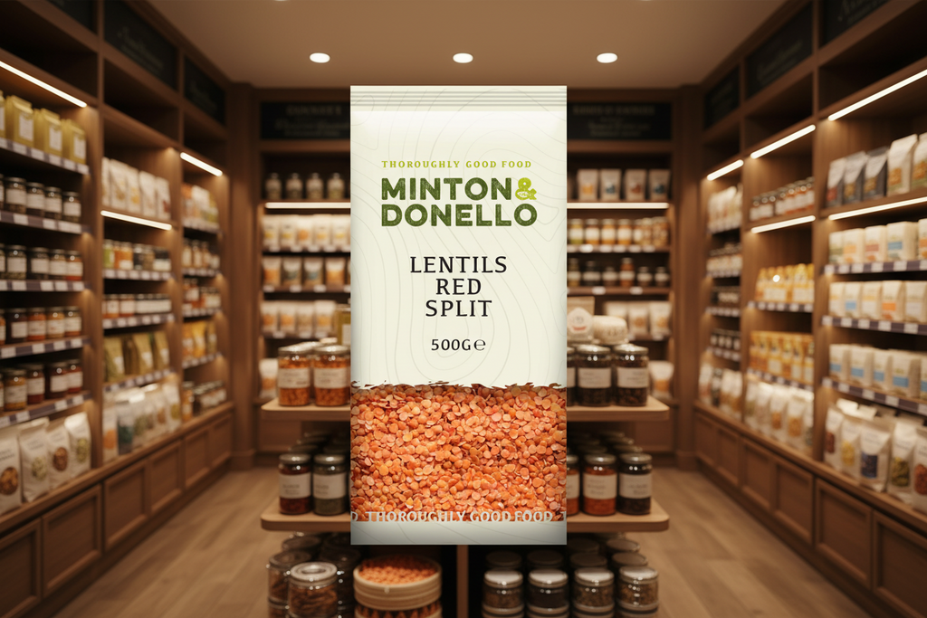 6 x Minton & Donello Lentils Red Split - 500g