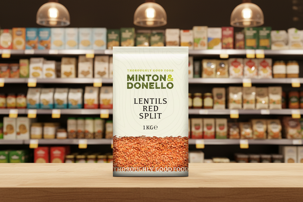 6 x Minton & Donello Lentils Red Split - 1000g