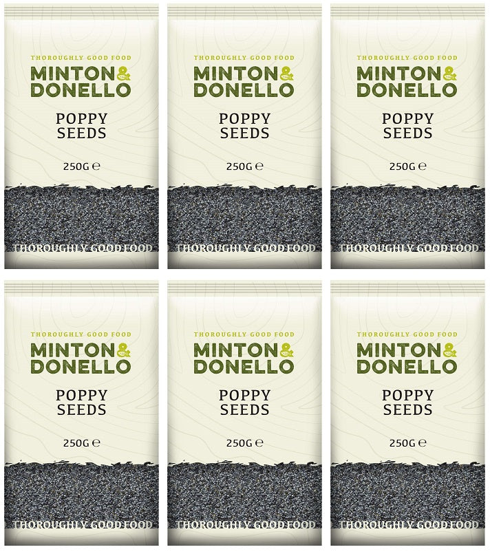 6 x Minton & Donello Poppy Seed - 250g