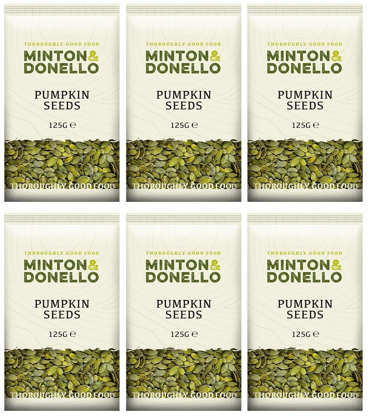 6 x Minton & Donello Pumpkin Seeds - 125g