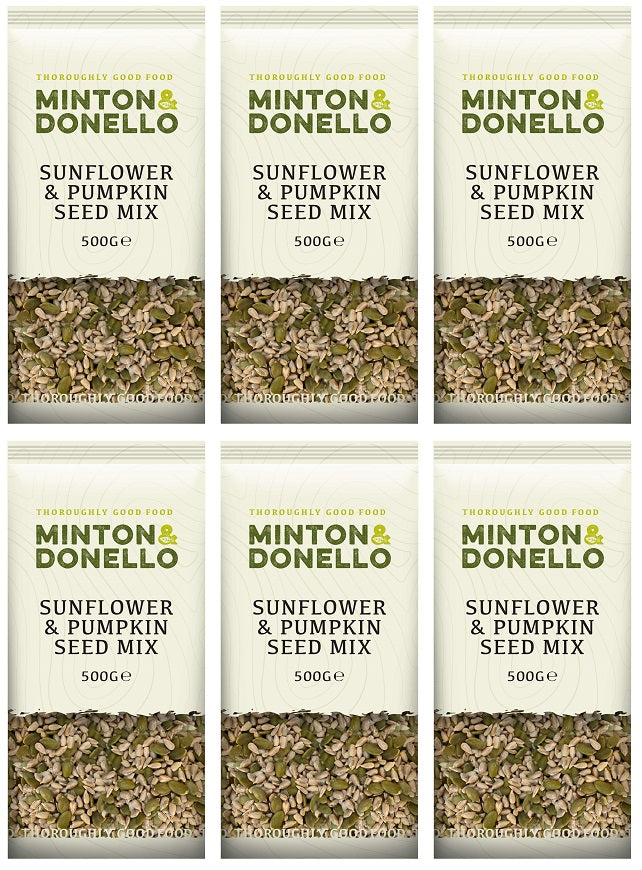 6 x Minton & Donello Sunflower & Pumpkin Mix - 500g